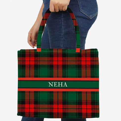 Customized Christmas Theme Box Tote Bag - Uncommongifts.in